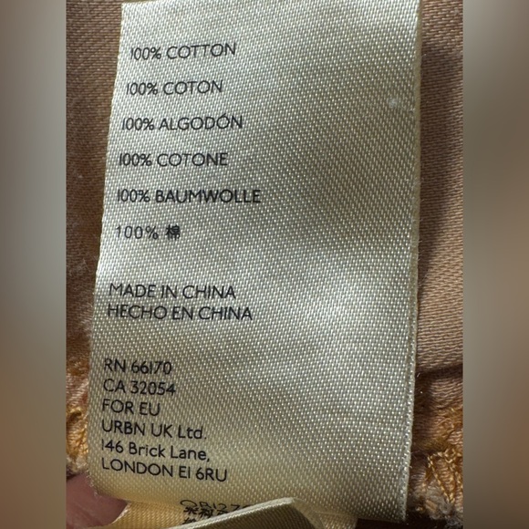 Anthropologie Shorts Womens 25 Yellow Gold Denim Pilcro Distressed Cut Offs - Picture 11 of 11